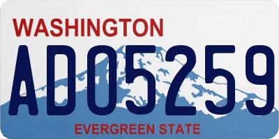 WA license plate ADO5259