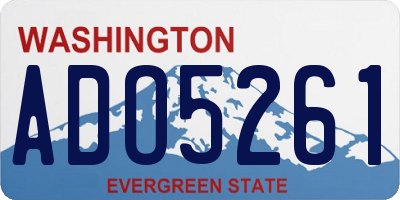 WA license plate ADO5261