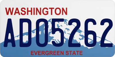 WA license plate ADO5262