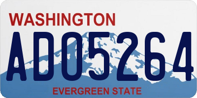 WA license plate ADO5264