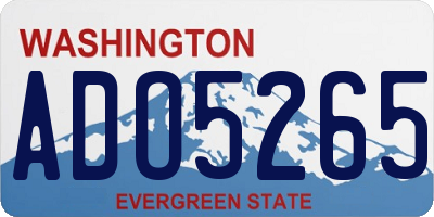 WA license plate ADO5265