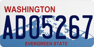 WA license plate ADO5267