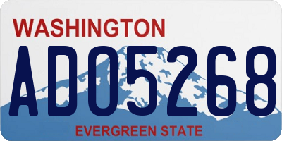 WA license plate ADO5268