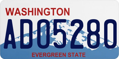 WA license plate ADO5280