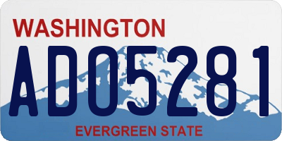 WA license plate ADO5281