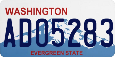 WA license plate ADO5283