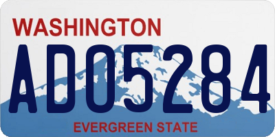 WA license plate ADO5284