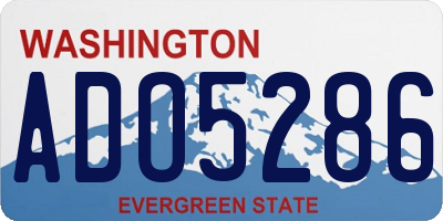 WA license plate ADO5286