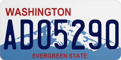 WA license plate ADO5290