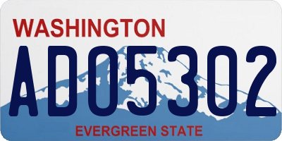 WA license plate ADO5302