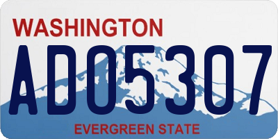WA license plate ADO5307