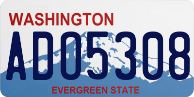WA license plate ADO5308