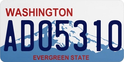 WA license plate ADO5310