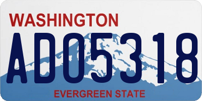 WA license plate ADO5318