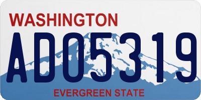 WA license plate ADO5319