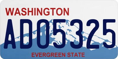 WA license plate ADO5325