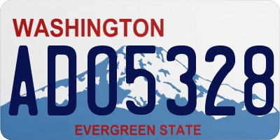 WA license plate ADO5328