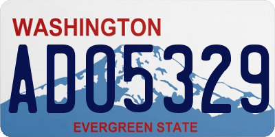 WA license plate ADO5329