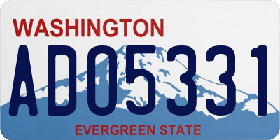 WA license plate ADO5331