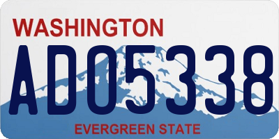 WA license plate ADO5338