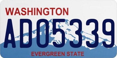 WA license plate ADO5339