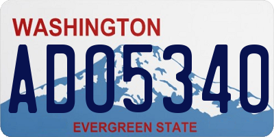 WA license plate ADO5340