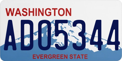 WA license plate ADO5344