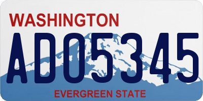 WA license plate ADO5345