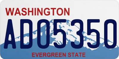 WA license plate ADO5350