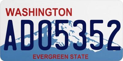WA license plate ADO5352