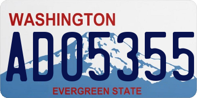WA license plate ADO5355