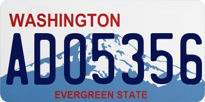 WA license plate ADO5356