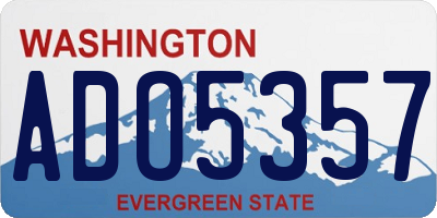 WA license plate ADO5357
