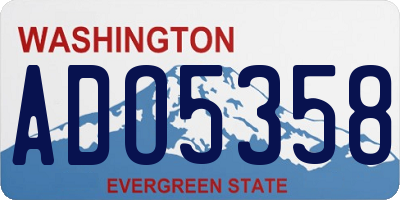 WA license plate ADO5358