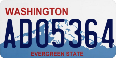 WA license plate ADO5364