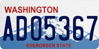 WA license plate ADO5367