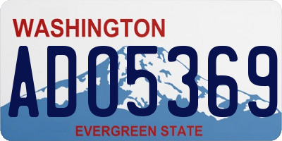 WA license plate ADO5369
