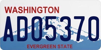 WA license plate ADO5370