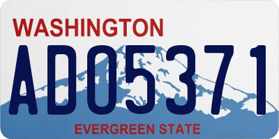 WA license plate ADO5371