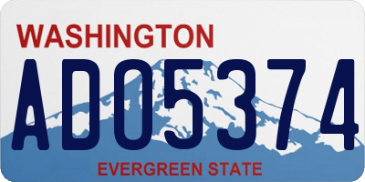 WA license plate ADO5374