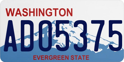 WA license plate ADO5375