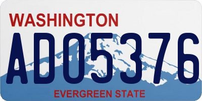 WA license plate ADO5376