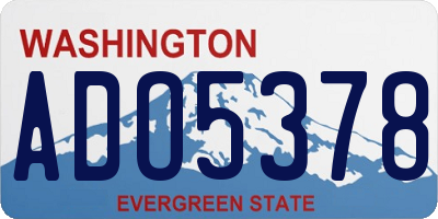 WA license plate ADO5378