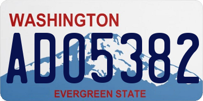 WA license plate ADO5382