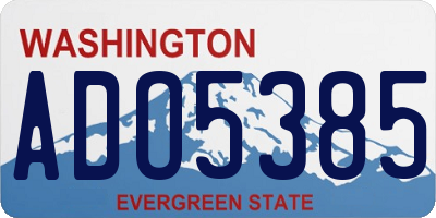 WA license plate ADO5385