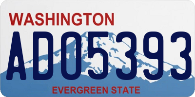 WA license plate ADO5393