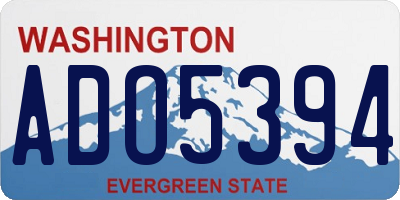 WA license plate ADO5394