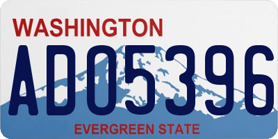 WA license plate ADO5396