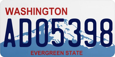 WA license plate ADO5398