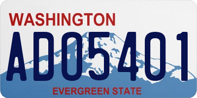 WA license plate ADO5401